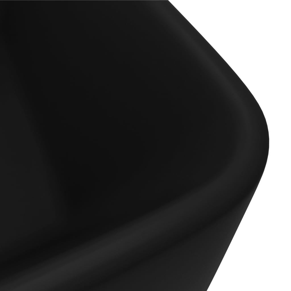 vidaXL Razkošen umivalnik mat črn 41x30x12 cm keramičen