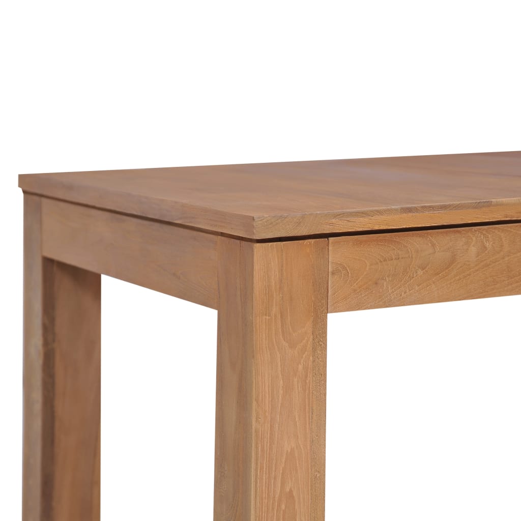 vidaXL Jedilna miza iz trdne tikovine z naravnim finišem 180x90x76 cm