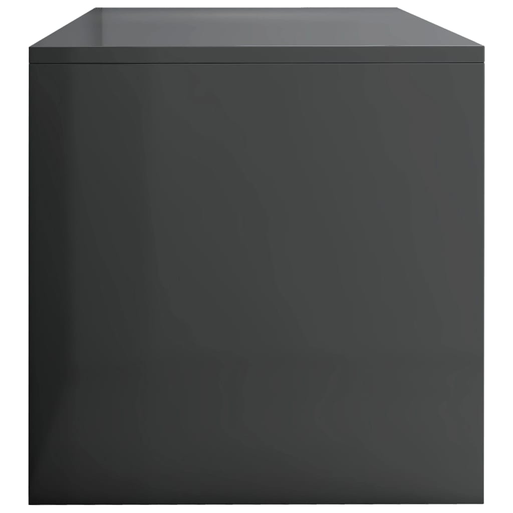 vidaXL TV omarica visok sijaj siva 100x40x40 cm iverna plošča