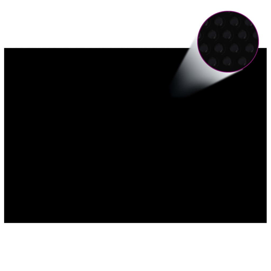 vidaXL Plavajoča PE solarna folija za bazen 300x200 cm črna in modra
