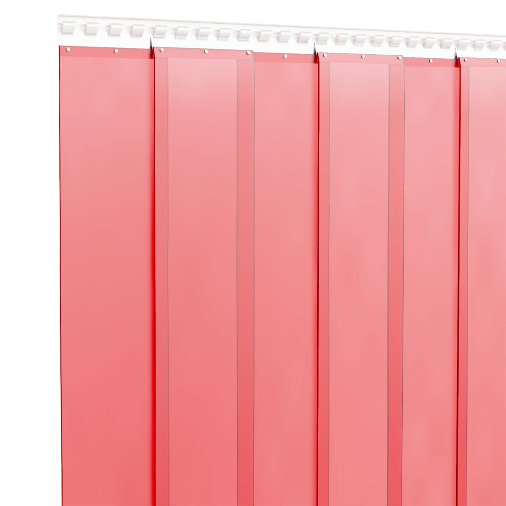 vidaXL Zavesa za vrata rdeča 200 mm x 1,6 mm 10 m PVC