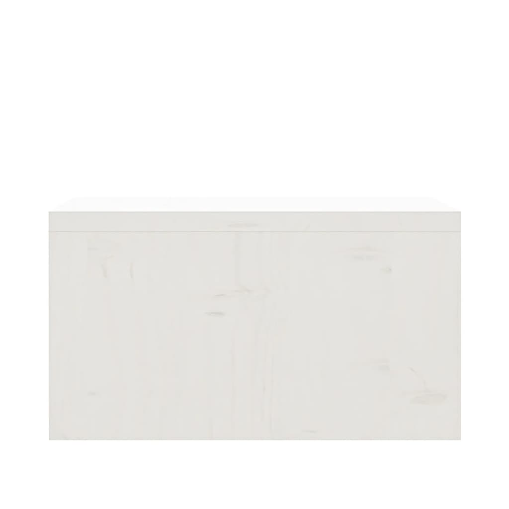 vidaXL Stojalo za zaslon belo 50x27x15 cm trdna borovina