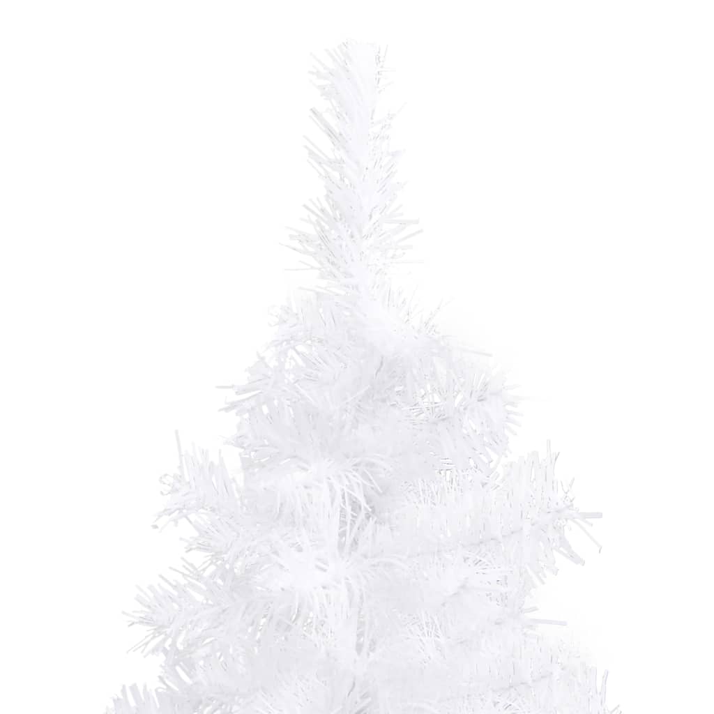vidaXL Umetna osvetljena novoletna jelka bela 180 cm PVC