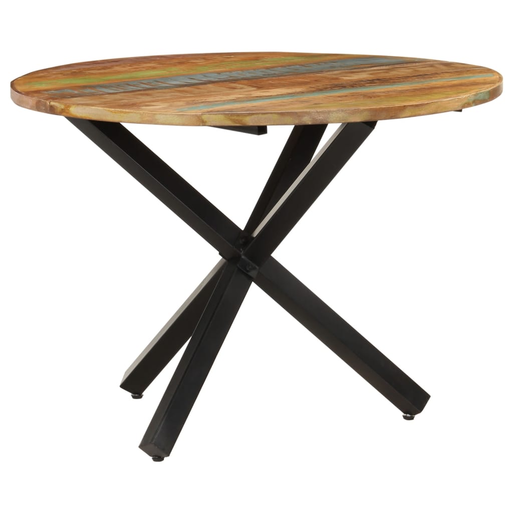 vidaXL Jedilna miza okrogla 100x100x75 cm okrogla predelan les