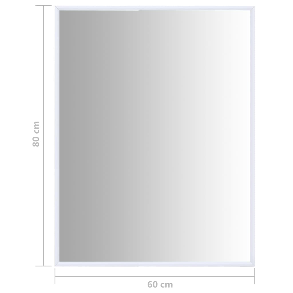 vidaXL Ogledalo belo 80x60 cm