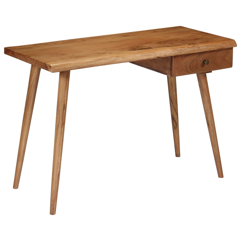 vidaXL Pisalna miza iz trdnega akacijevega lesa 110x50x76 cm