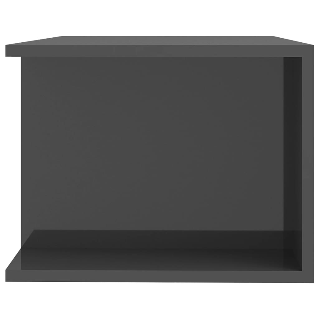 vidaXL TV omarica z LED lučkami visok sijaj siva 90x39x30 cm
