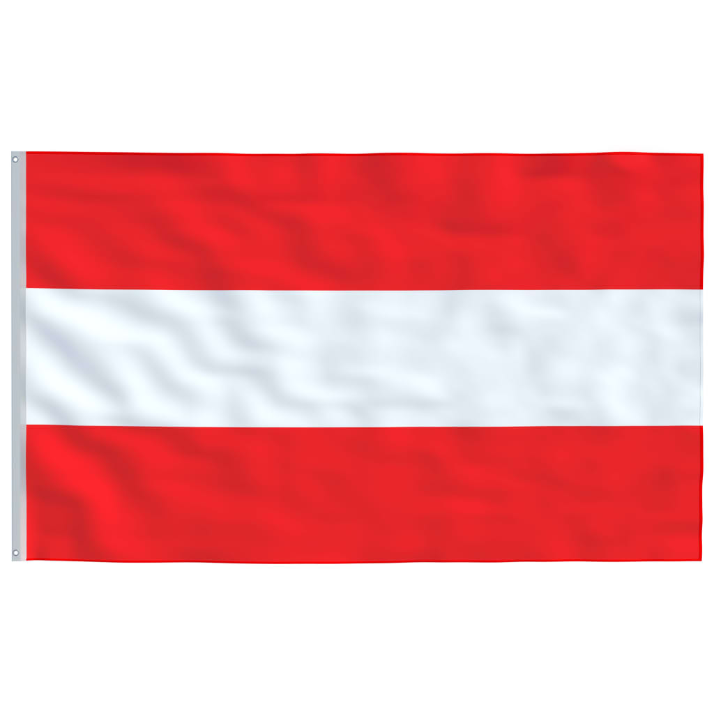 vidaXL Zastava Avstrije in aluminijast zastavni drog 6,2 m