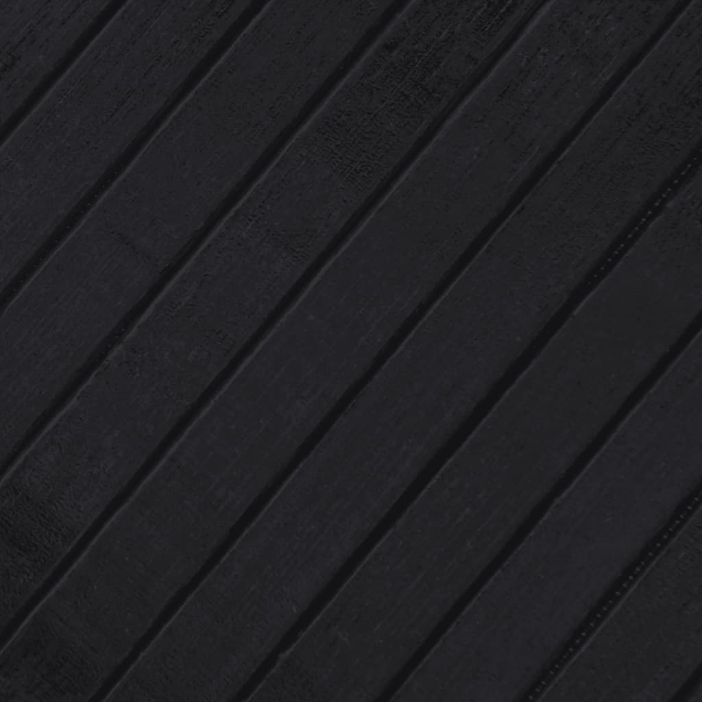 vidaXL Preproga pravokotna črna 100x300 cm bambus