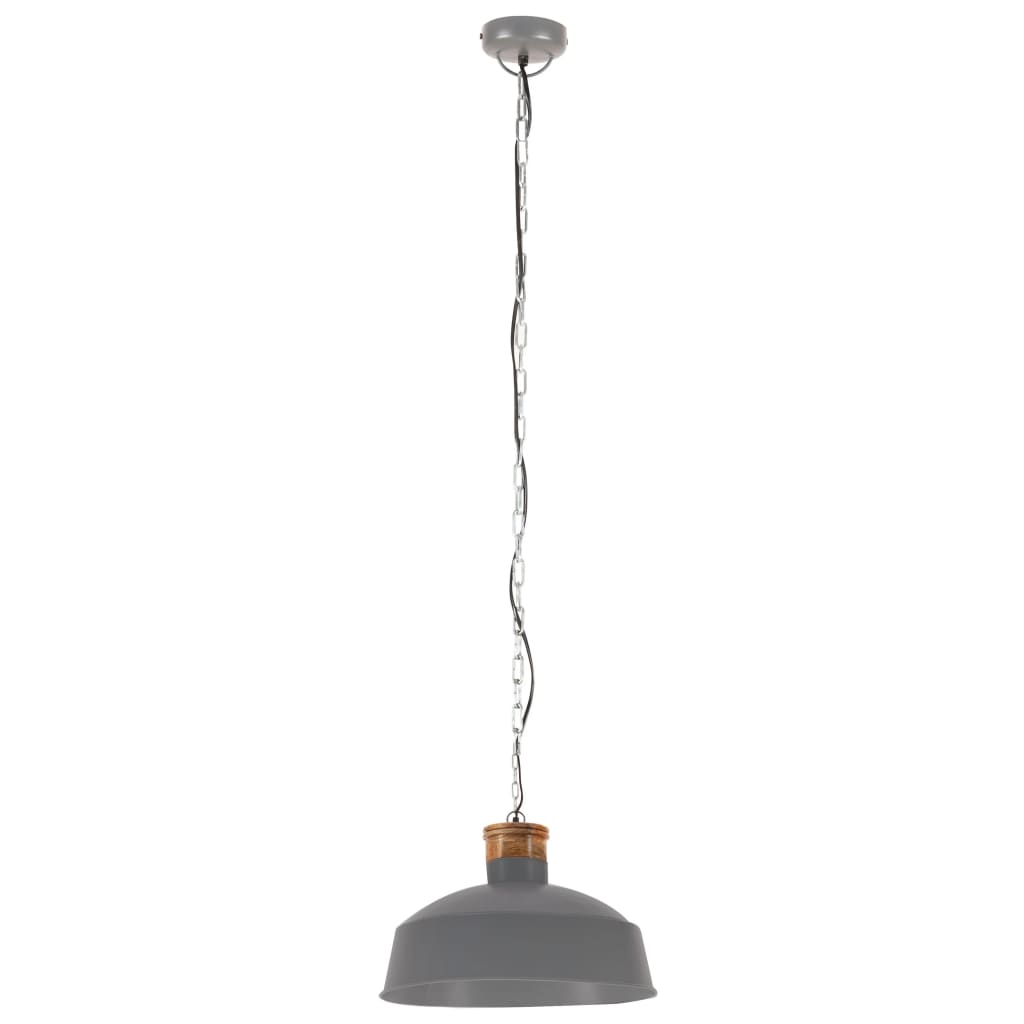 vidaXL Industrijska viseča svetilka 58 cm siva E27