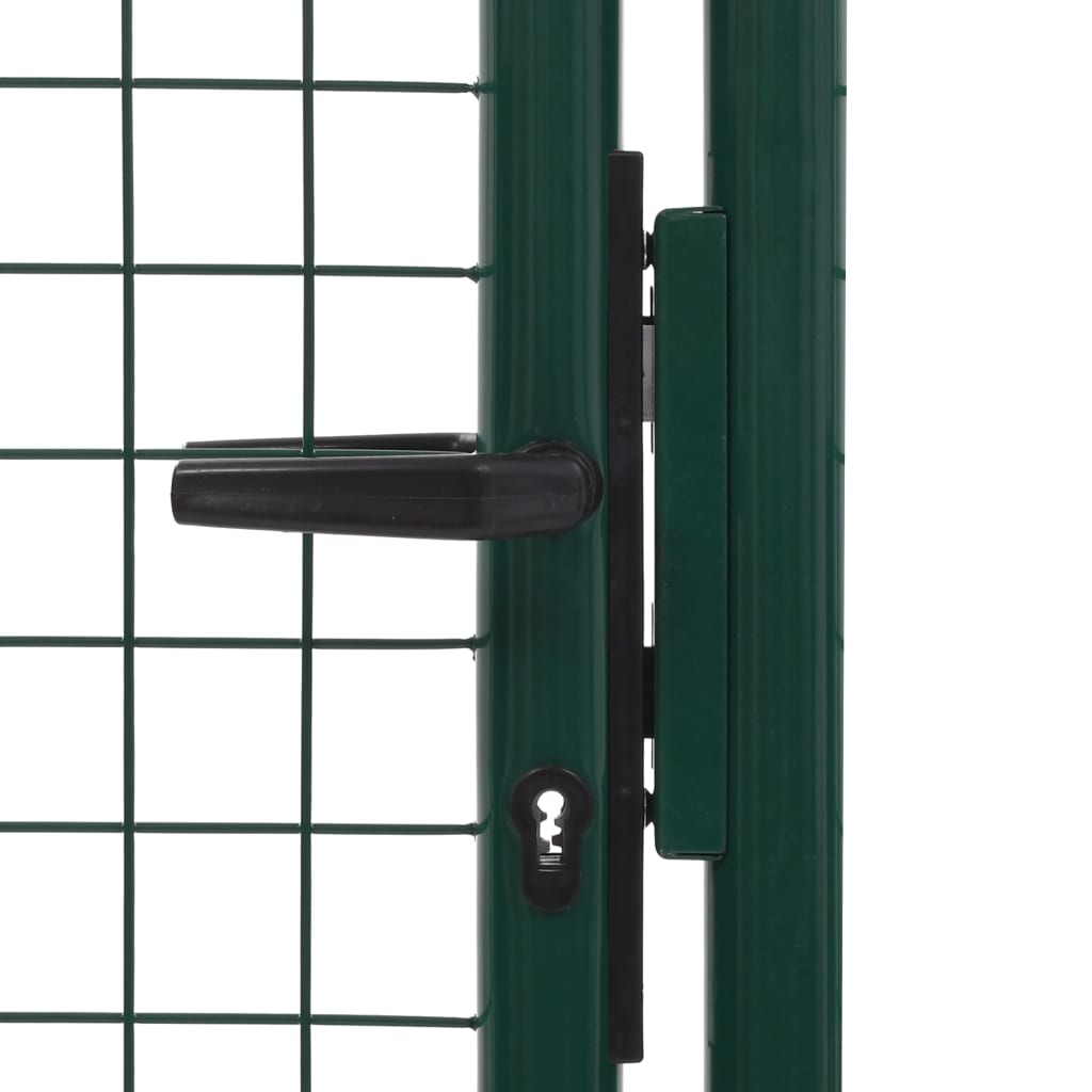 vidaXL Vrata za ograjo iz jekla 100x150 cm zelena
