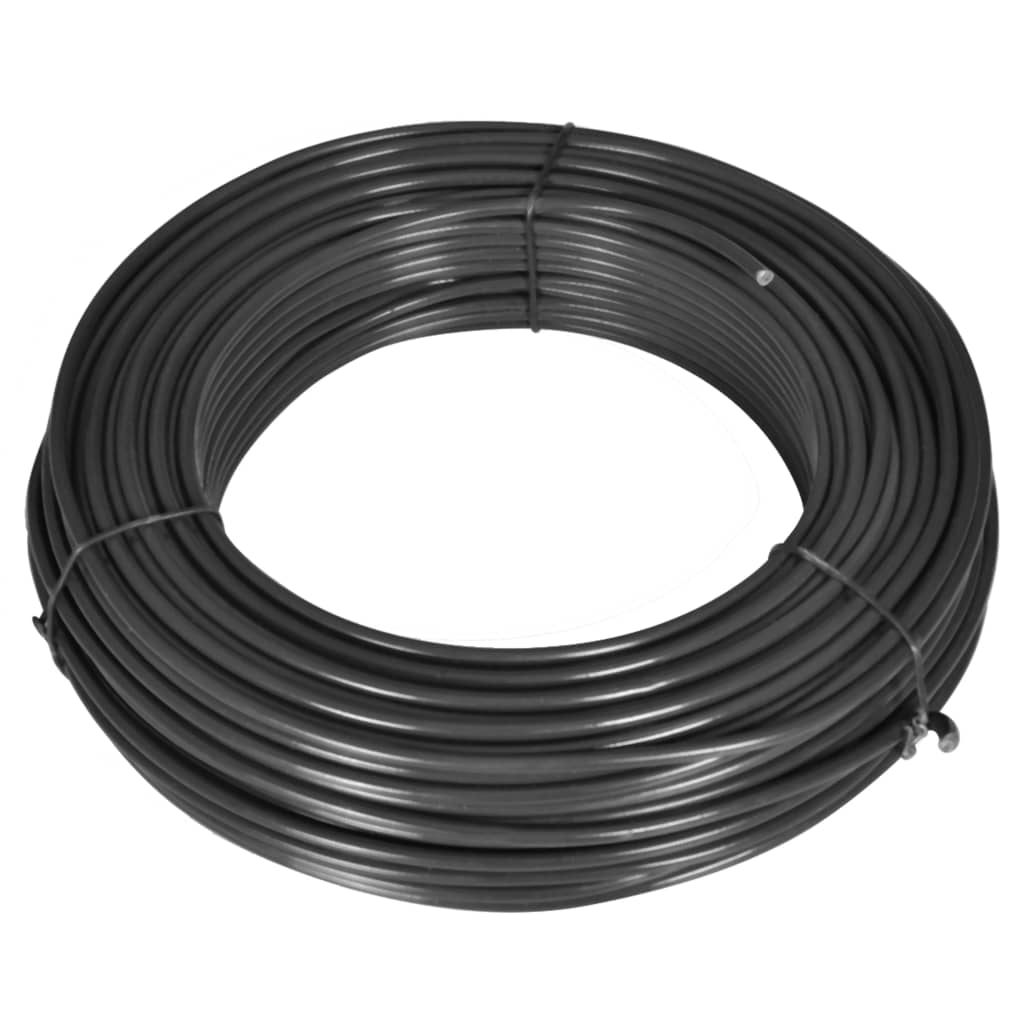 vidaXL Vezna žica za ograjo 80 m 2,1/3,1 mm 1 jeklo sive barve