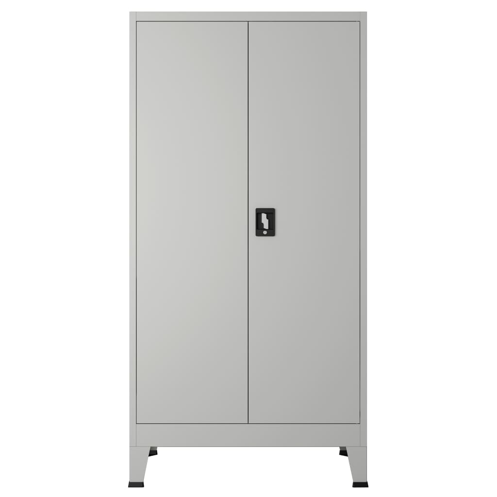 vidaXL Pisarniška omara z 2 vrati jeklo 90x40x180 cm siva