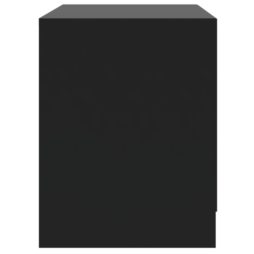vidaXL Nočna omarica črna 45x34,5x44,5 cm iverna plošča