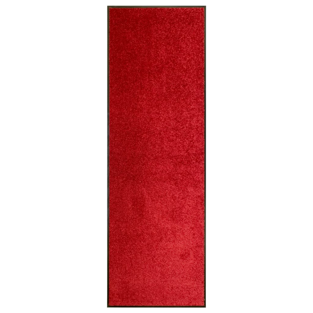 vidaXL Pralni predpražnik rdeč 60x180 cm