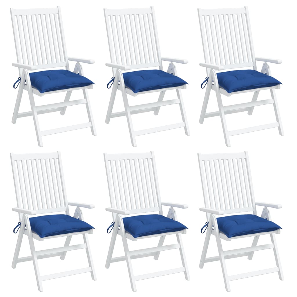 vidaXL Blazine za stole 6 kosov modre 40x40x7 cm oxford tkanina
