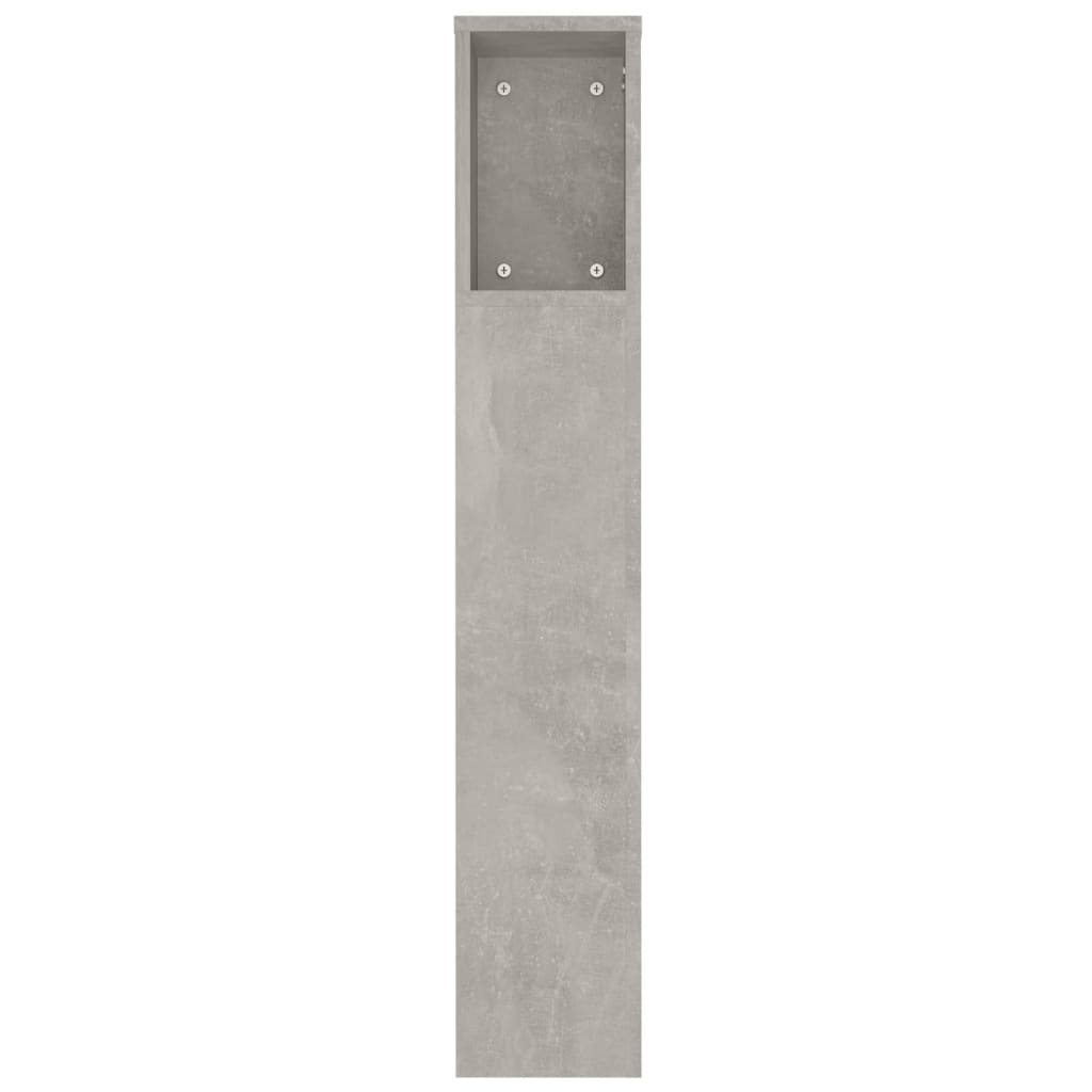 vidaXL Vzglavna omarica betonsko siva 180x18,5x104,5 cm