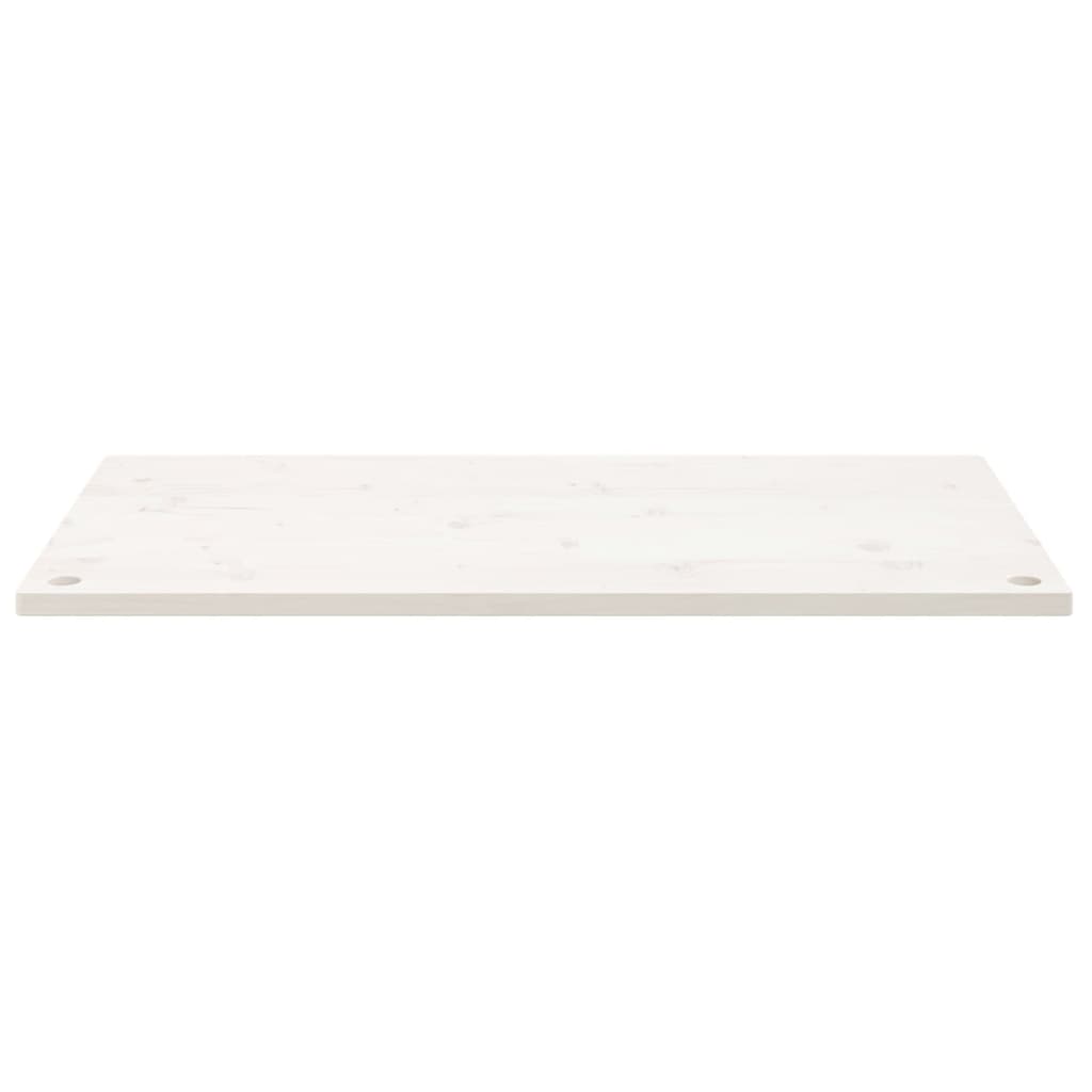vidaXL Mizna plošča bela 100x50x2,5 cm trdna borovina