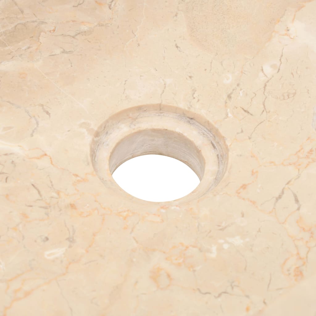 vidaXL Umivalnik 45x30x12 cm marmor visok sijaj krem