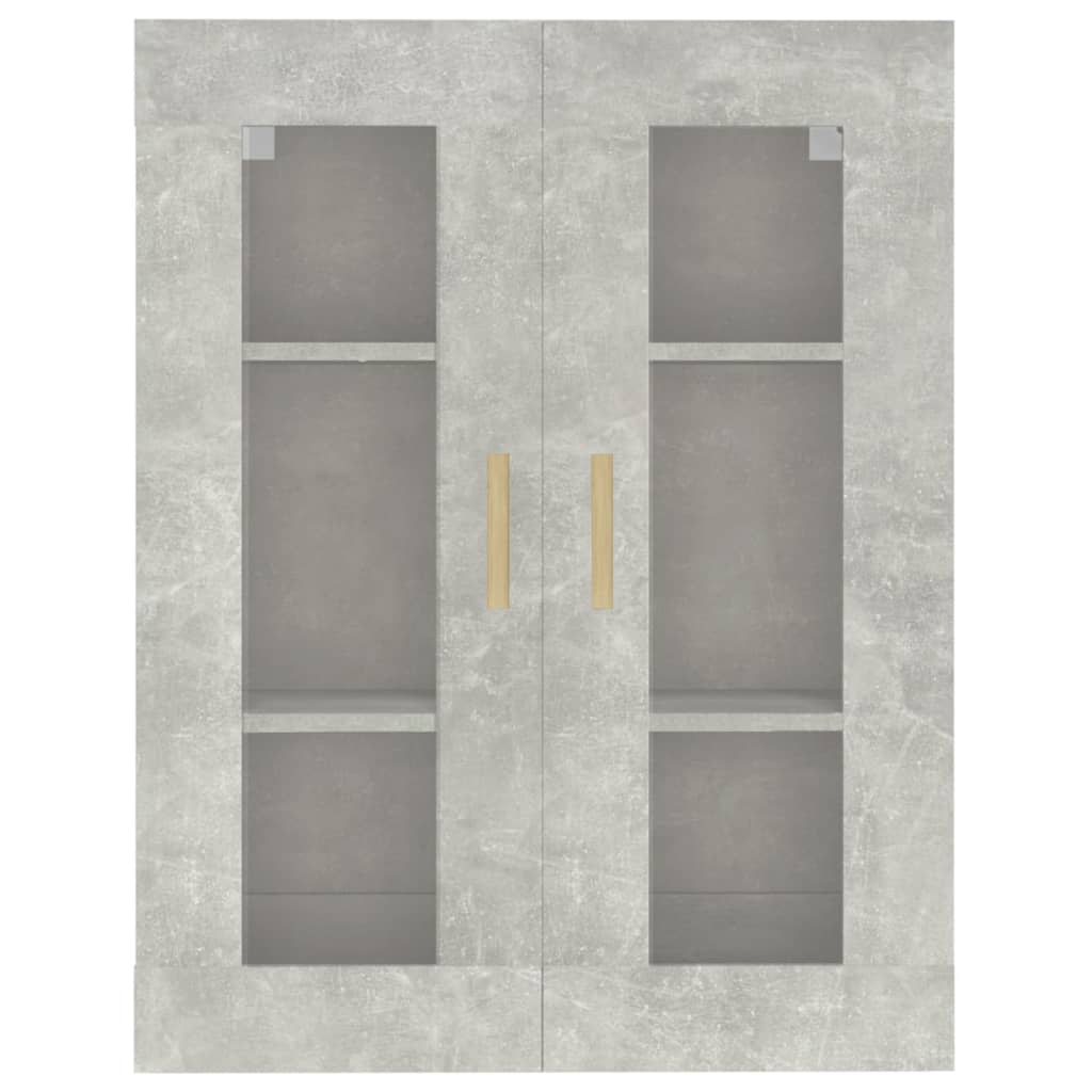vidaXL Viseča stenska omarica betonsko siva 69,5x34x90 cm
