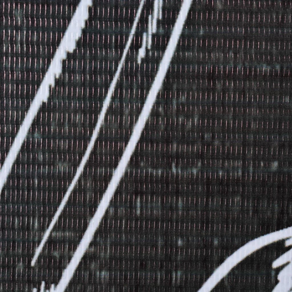 vidaXL Zložljiv paravan 120x170 cm perje črn in bel