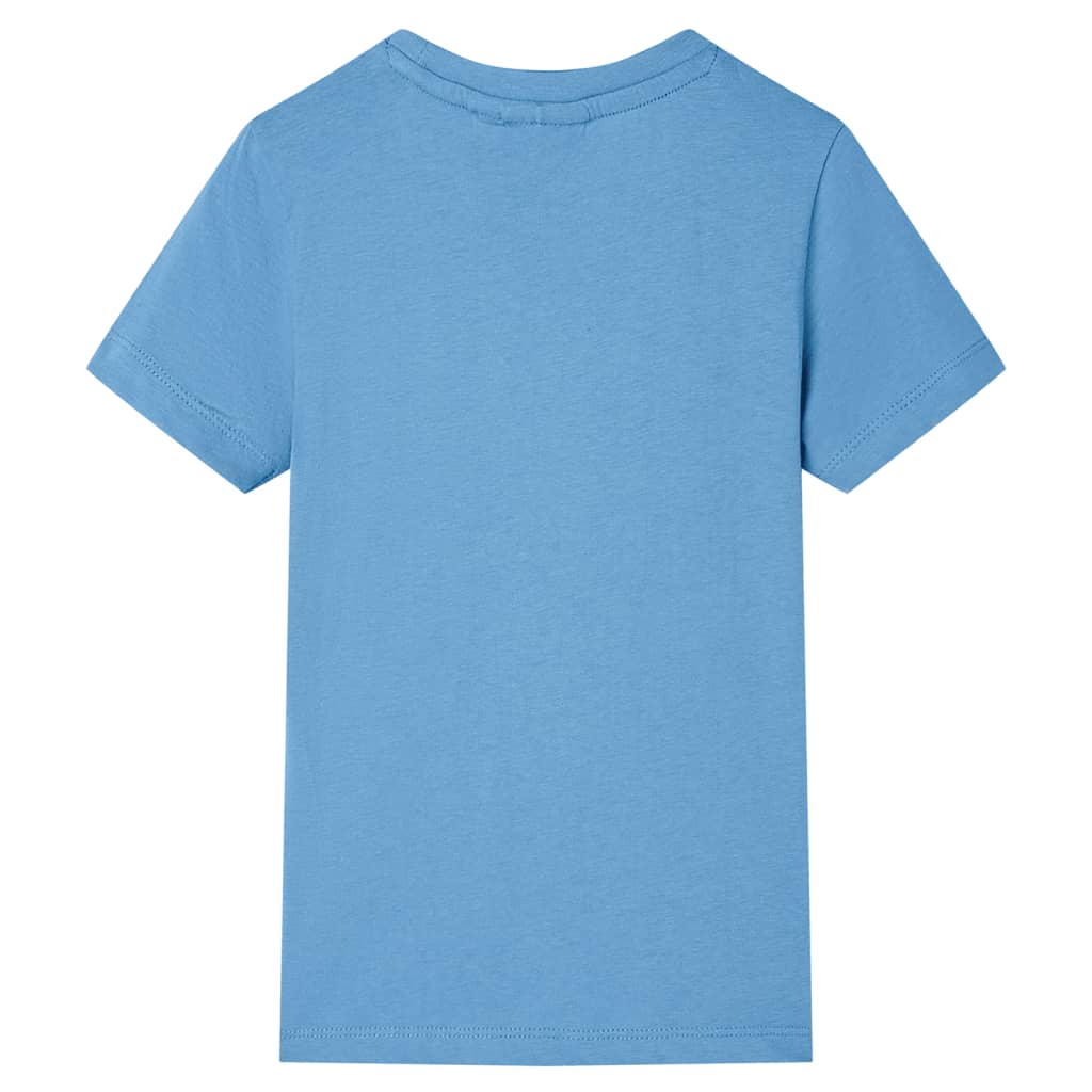 Otroška majica s kratkimi rokavi srednje modra 92