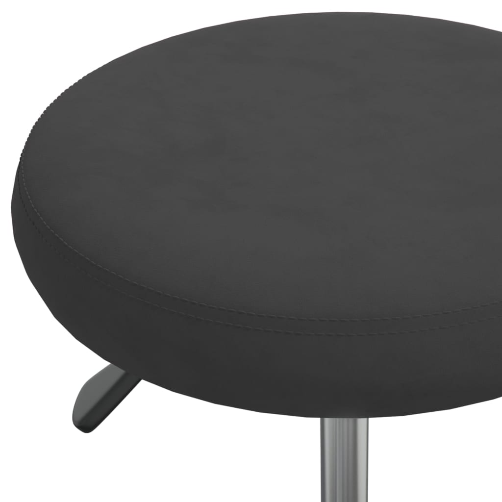 vidaXL Masažni stolček žamet črn