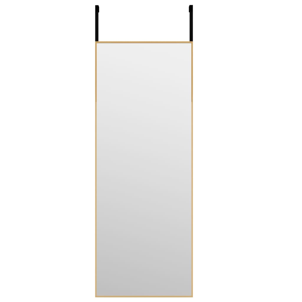 vidaXL Ogledalo za vrata zlato 30x80 cm steklo in aluminij