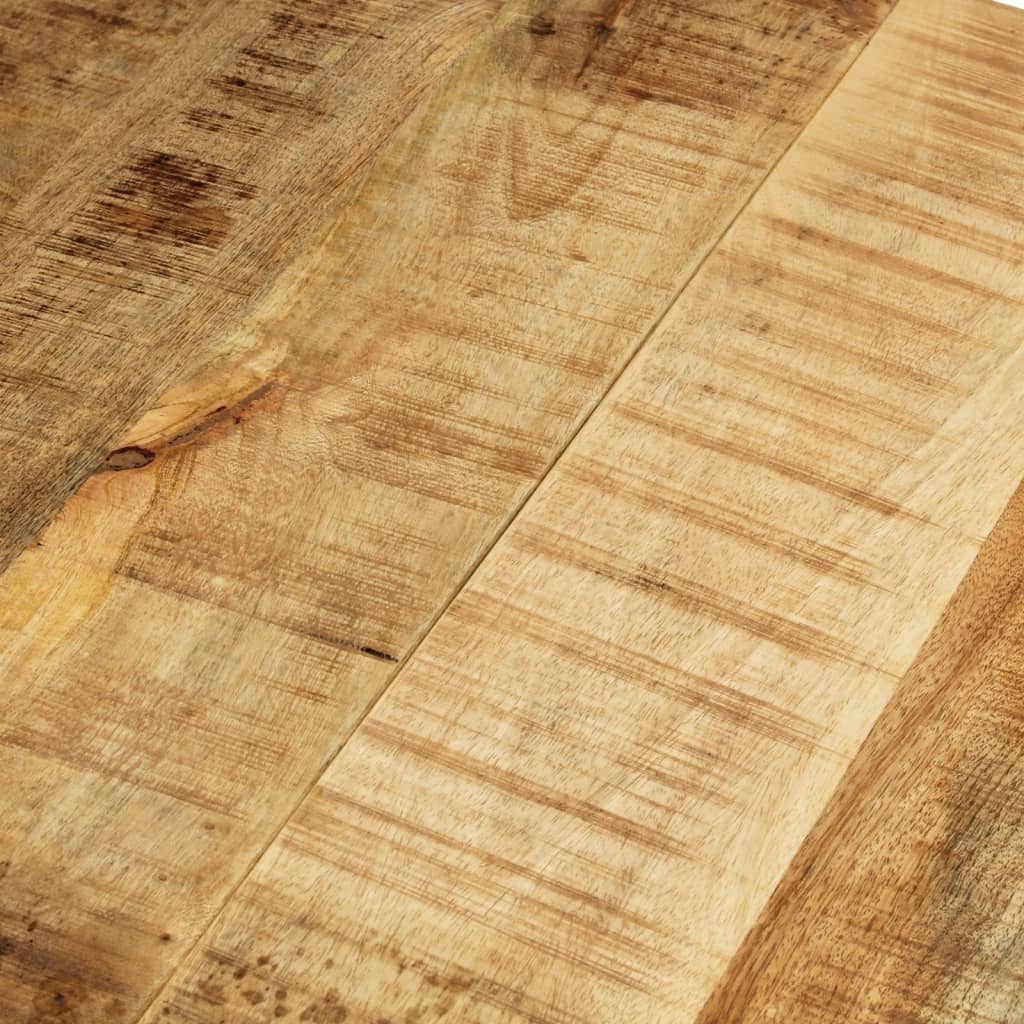 vidaXL Klubska mizica Ø 68x43 cm trden mangov les in železo