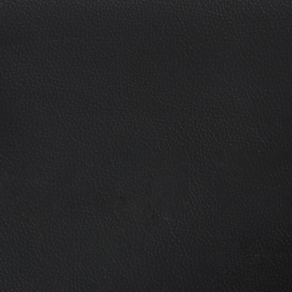vidaXL Vzmetnica z žepkasto vzmetjo črna 120x200x20 cm umetno usnje
