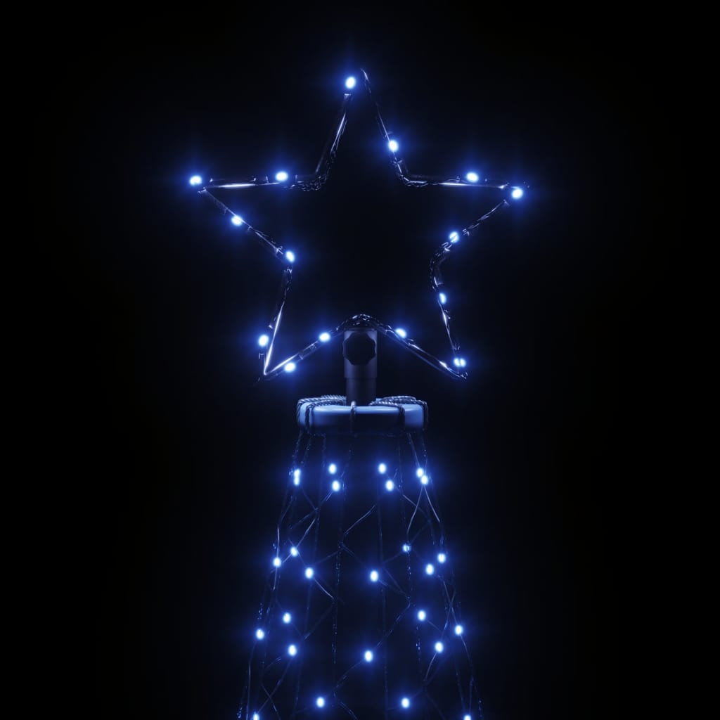 vidaXL Božično drevo s konico 3000 modrih LED diod 800 cm