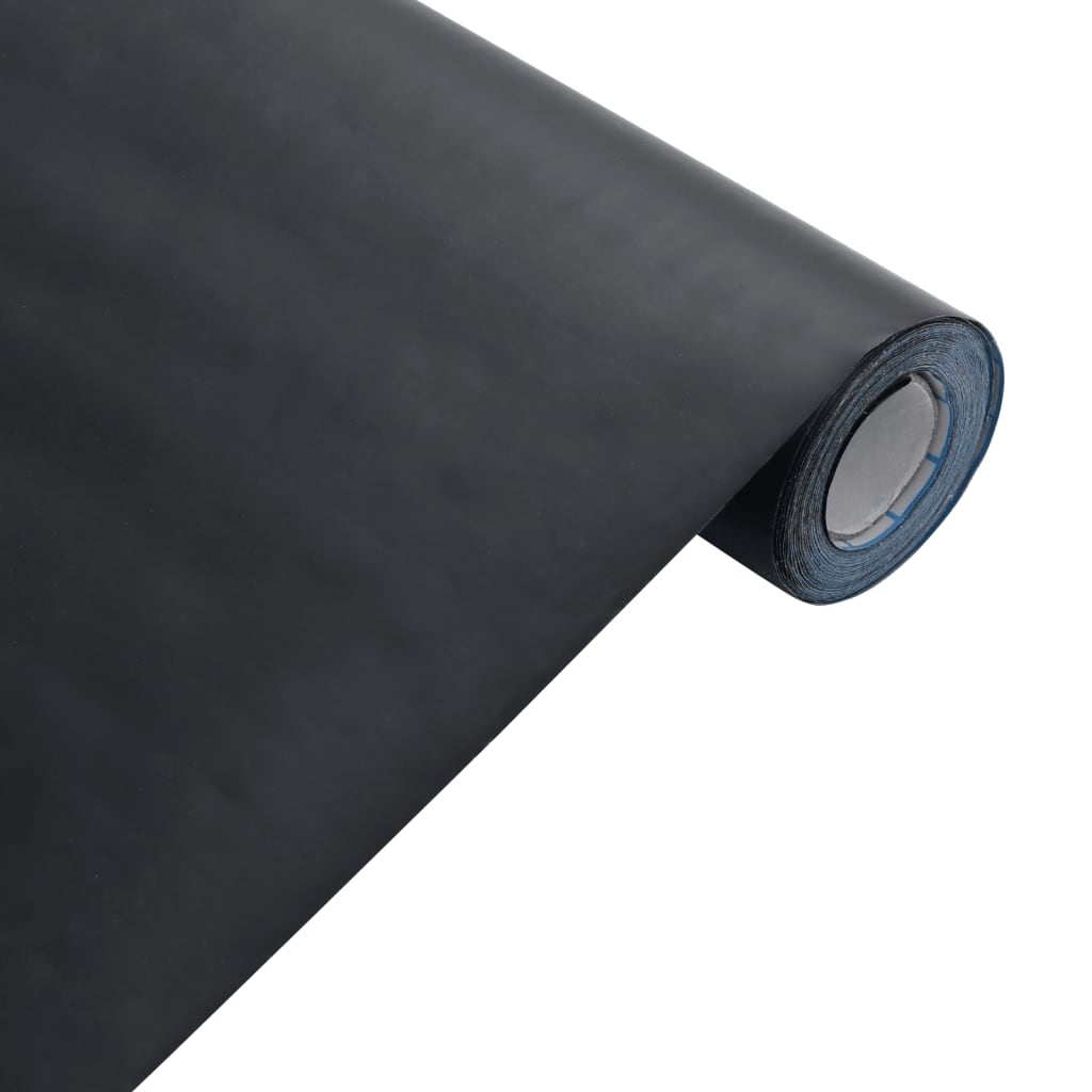 vidaXL Nalepka za pohištvo samolepilna mat črna 90x500 cm PVC