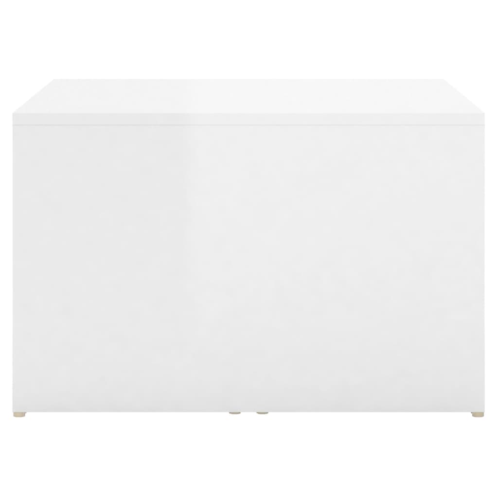 vidaXL Komplet 3 klubskih mizic visok sijaj bel 60x60x38 cm