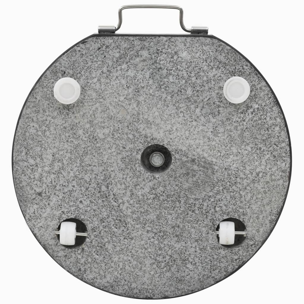 vidaXL Podstavek za senčnik granit 30 kg okrogel črn