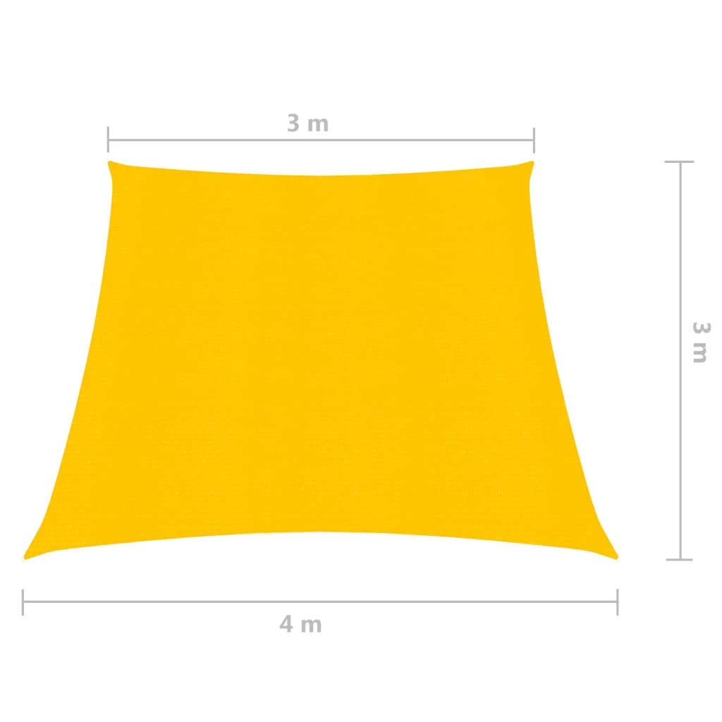 vidaXL Senčno jadro 160 g/m² rumeno 3/4x3 m HDPE