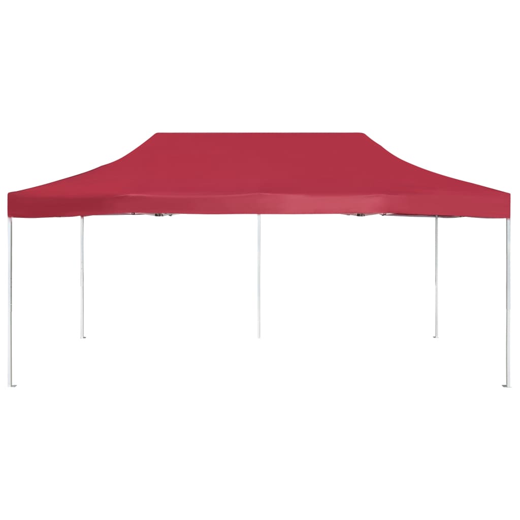 vidaXL Profesionalni šotor za zabave aluminij 6x3 m vinsko rdeč