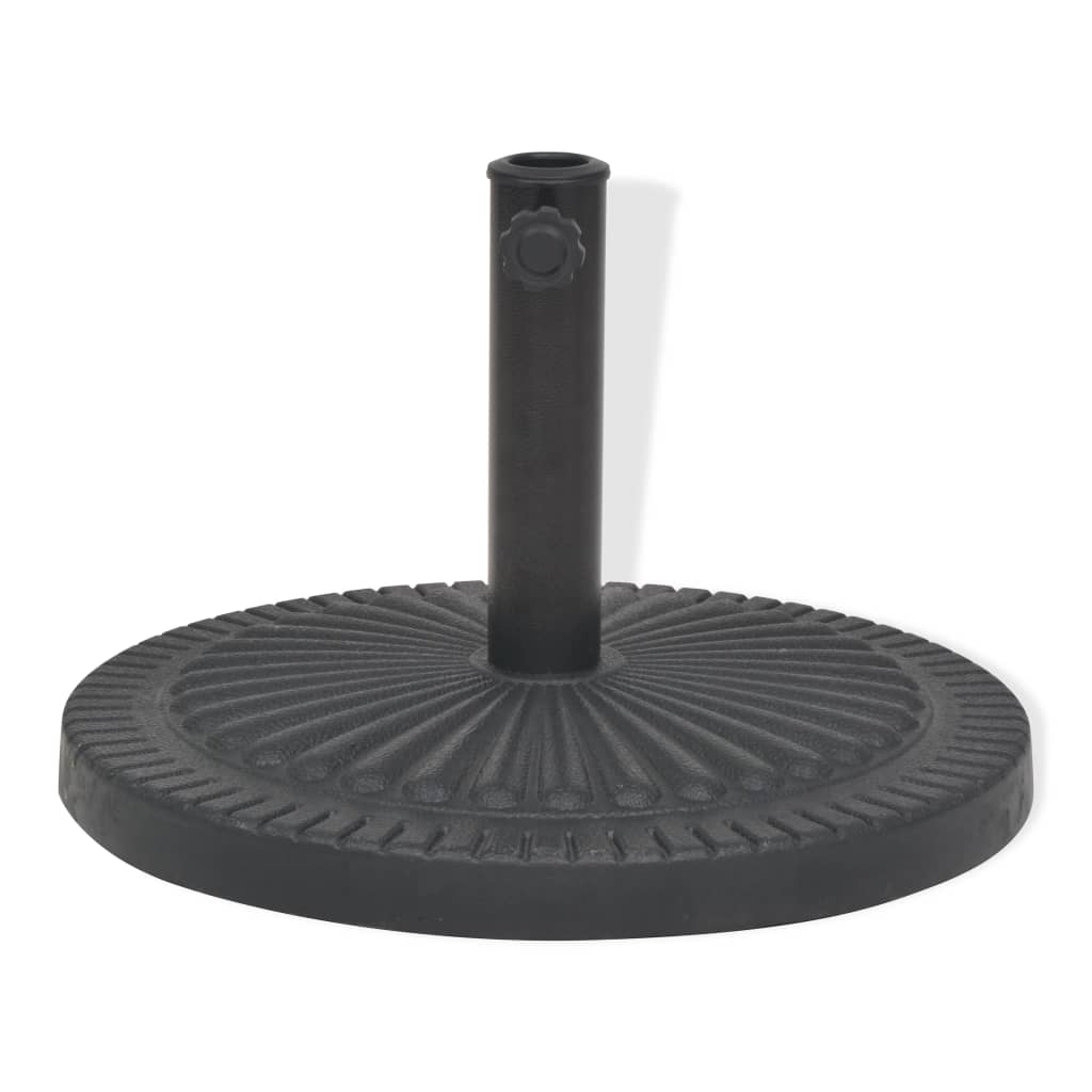 vidaXL Podstavek za senčnik okrogel črne barve 29 kg