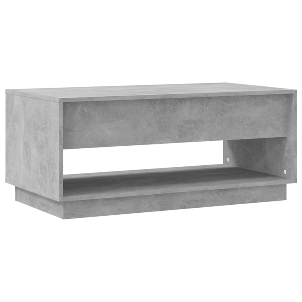 vidaXL Klubska mizica betonsko siva 102,5x55x44 cm iverna plošča