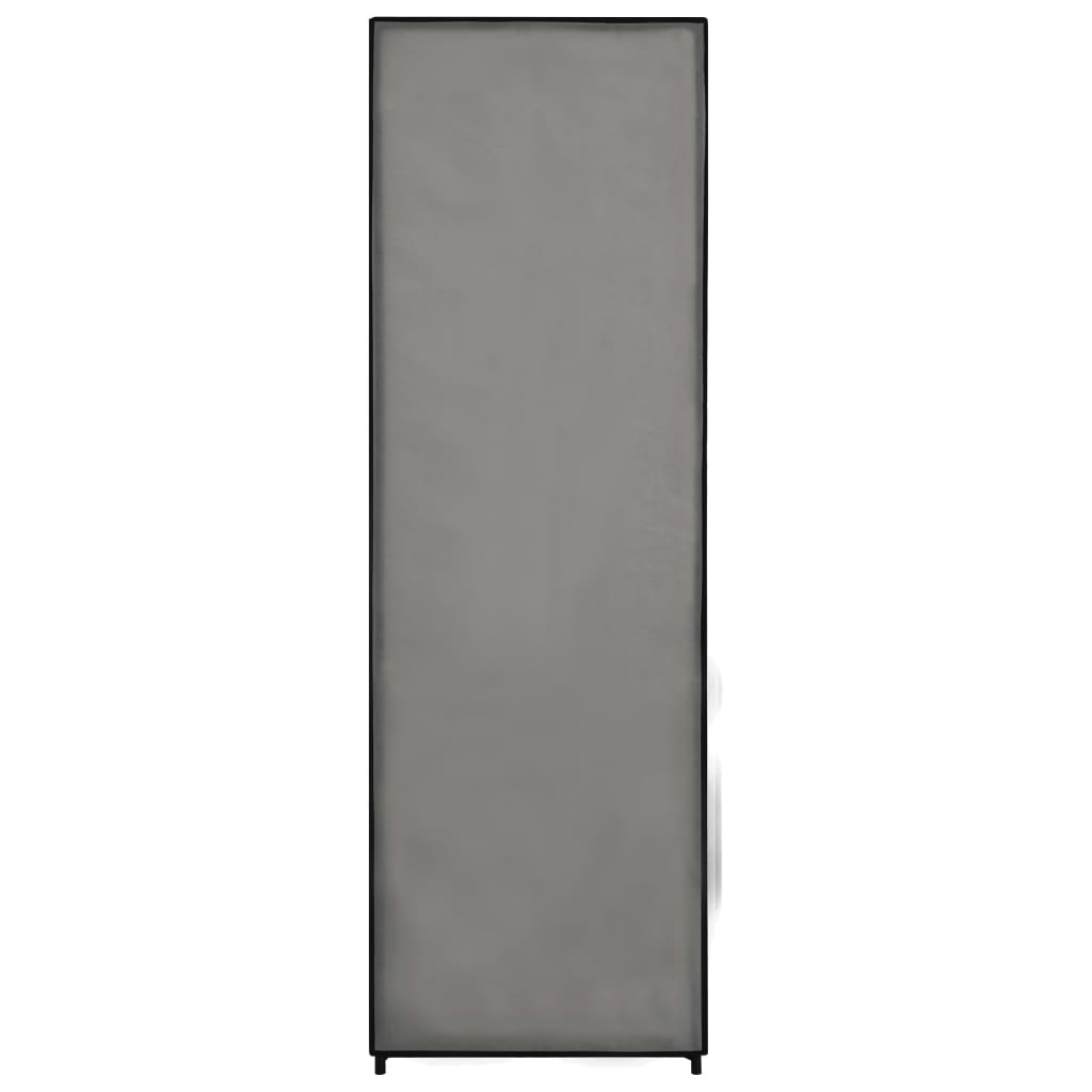 vidaXL Garderobna omara siva 87x49x159 cm iz blaga