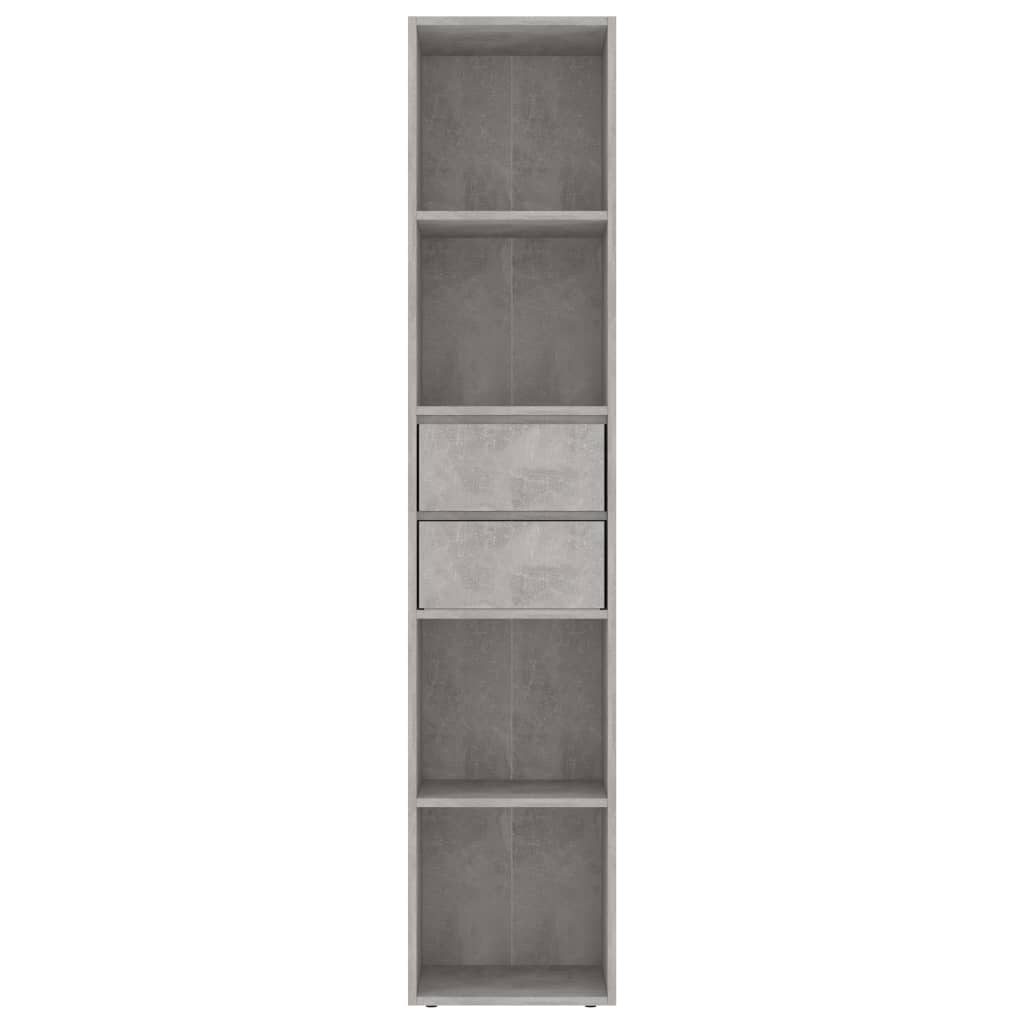 vidaXL Knjižna omara betonsko siva 36x30x171 cm iverna plošča