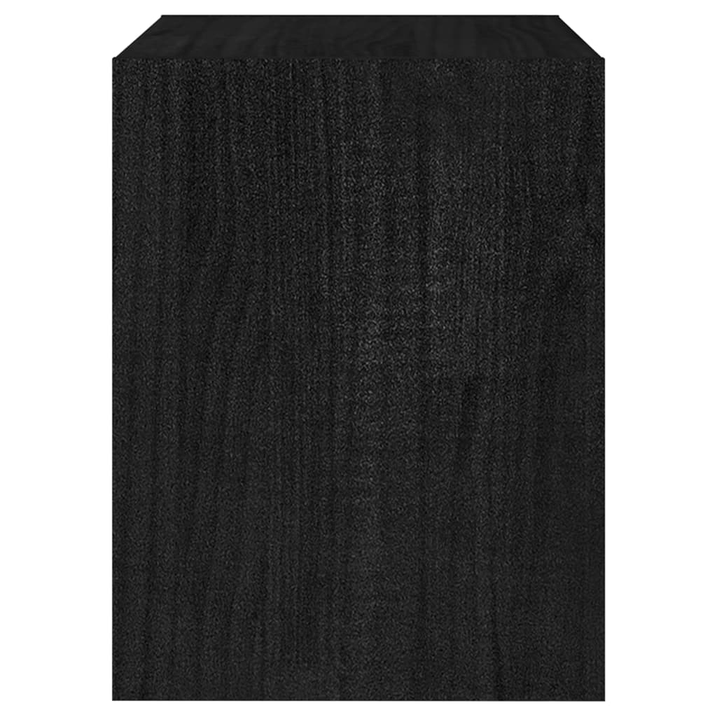 vidaXL Nočne omarice 2 kosa črna 40x30,5x40 cm trdna borovina
