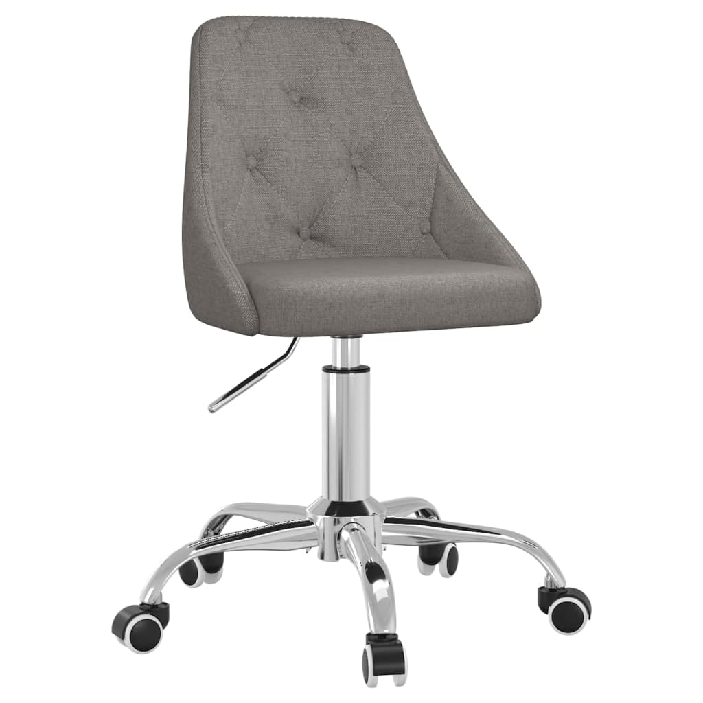 vidaXL Vrtljiv pisarniški stol temno sivo blago