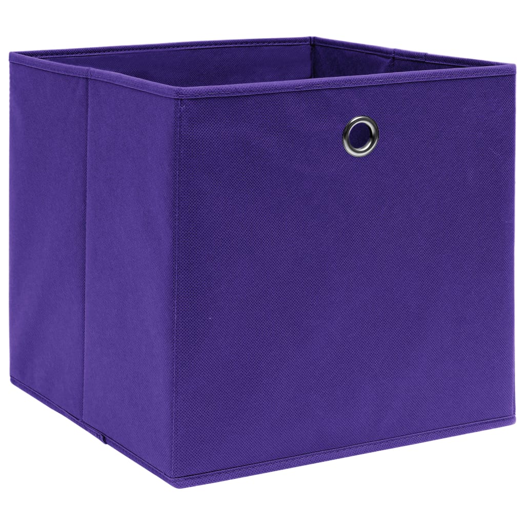 vidaXL Škatle za shranjevanje 10 kosov vijolične 32x32x32 cm blago