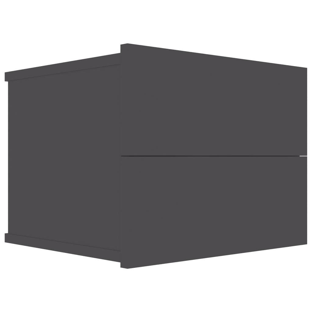 vidaXL Nočna omarica siva 40x30x30 cm iverna plošča