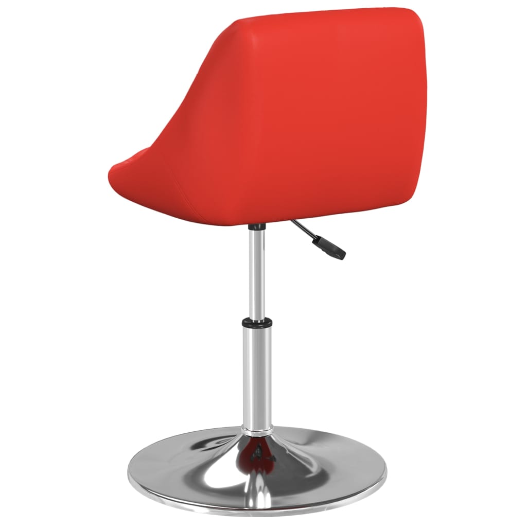 vidaXL Jedilni stol rdeče umetno usnje