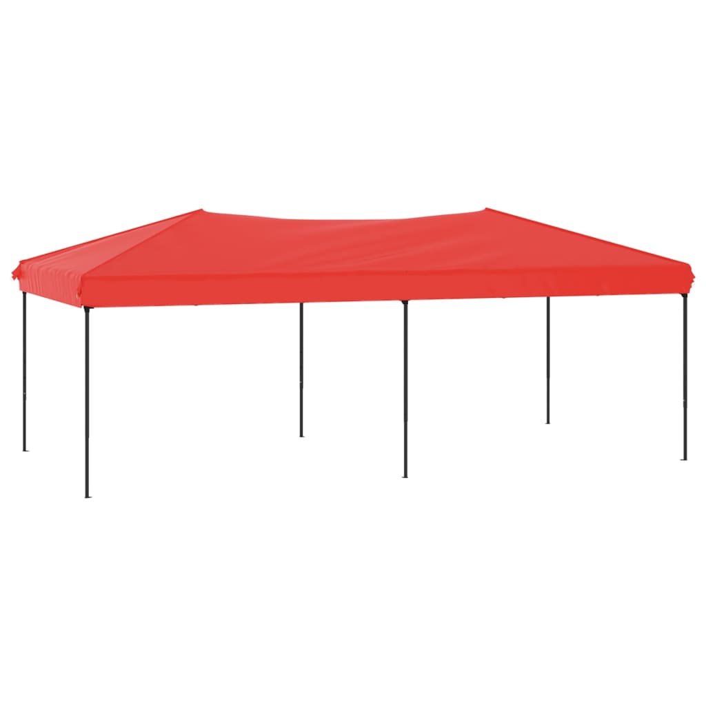 vidaXL Zložljiv vrtni šotor rdeč 3x6 m