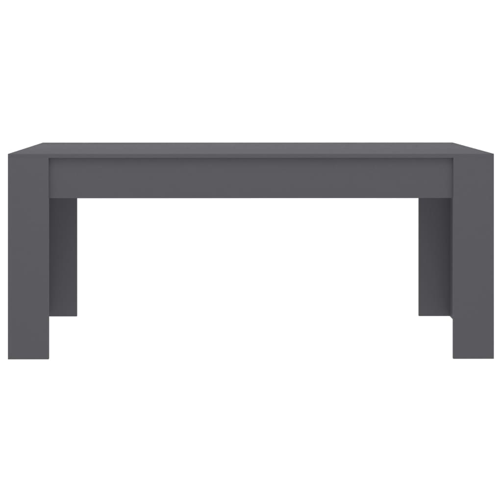 vidaXL Jedilna miza siva 180x90x76 cm iverna plošča