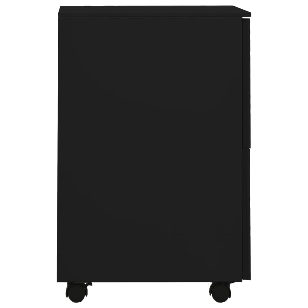 vidaXL Premična arhivska omara črna 39x45x67 cm jeklo