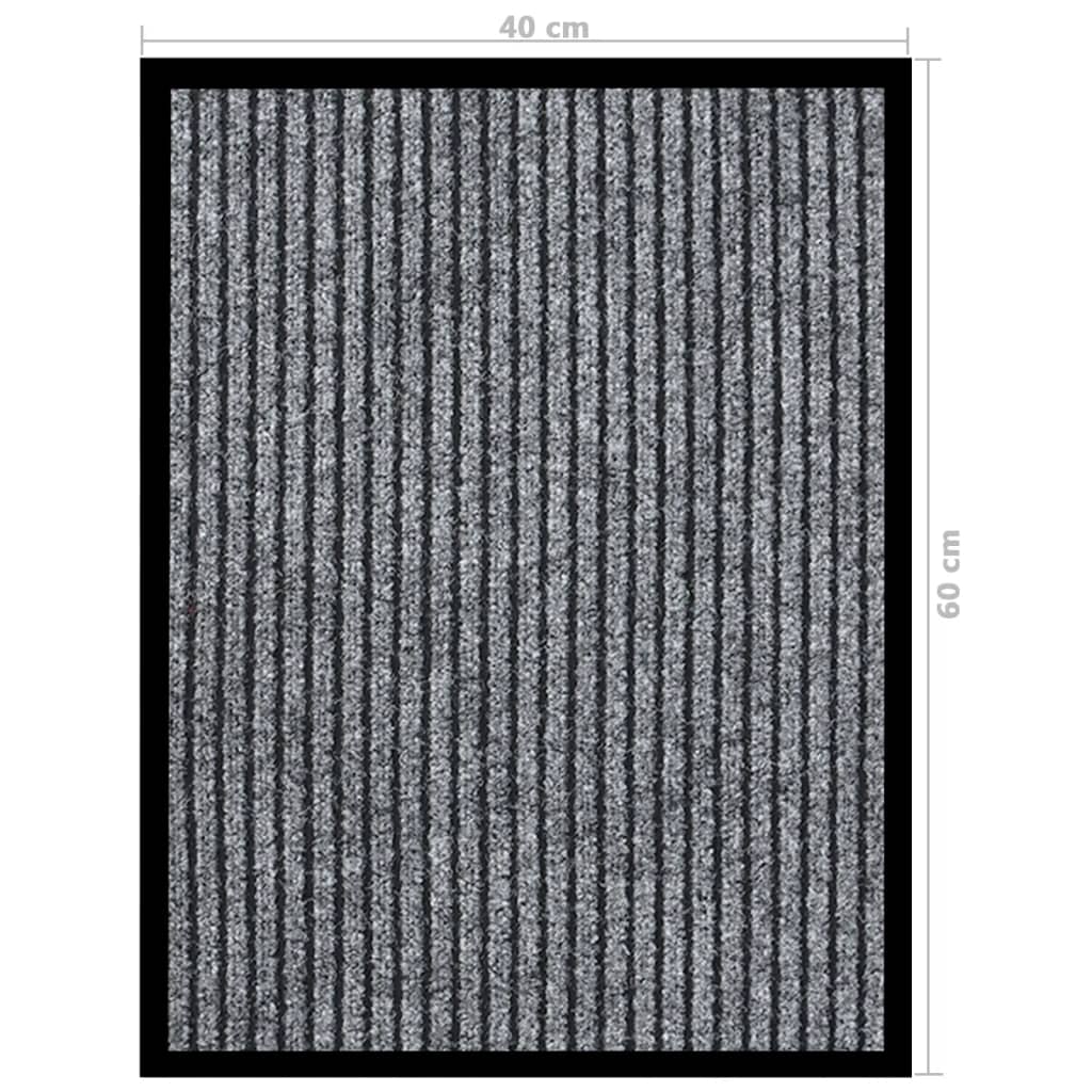 vidaXL Predpražnik črtast siv 40x60 cm