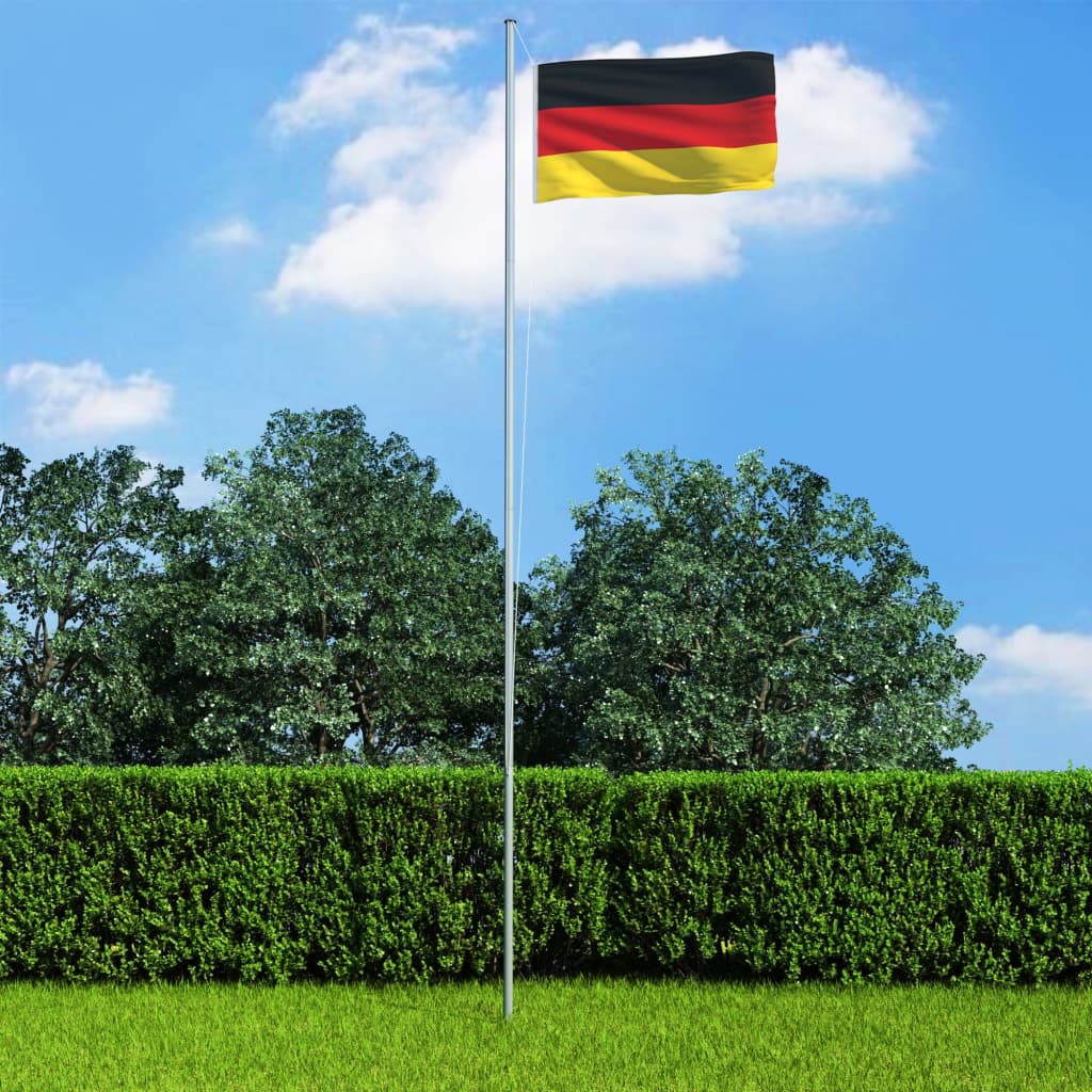 vidaXL Nemška zastava in aluminijast zastavni drog 4 m